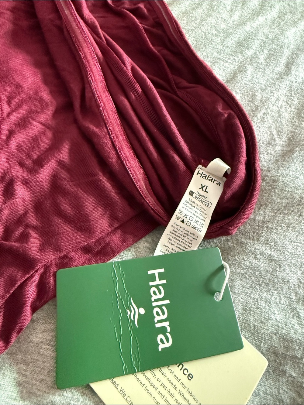 HALARA Strapless Wide-Leg Jumpsuit in Wine - Picture 5 of 5